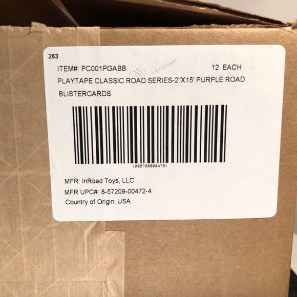 FULL CASE LOT!(12) InRoad Play Tape Purple Road 2" x 15 feet ea. For Hot Wheels - Picture 10 of 11